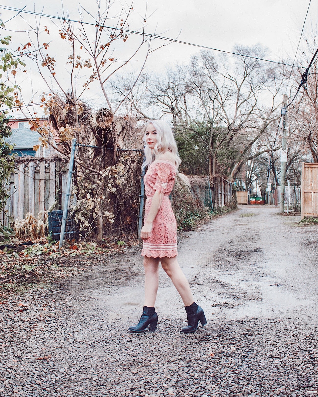 kitsu pink lace dress